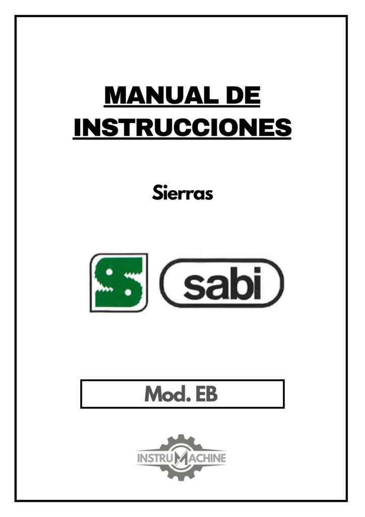Portada Manual Sierra SABI EB 250/320/500