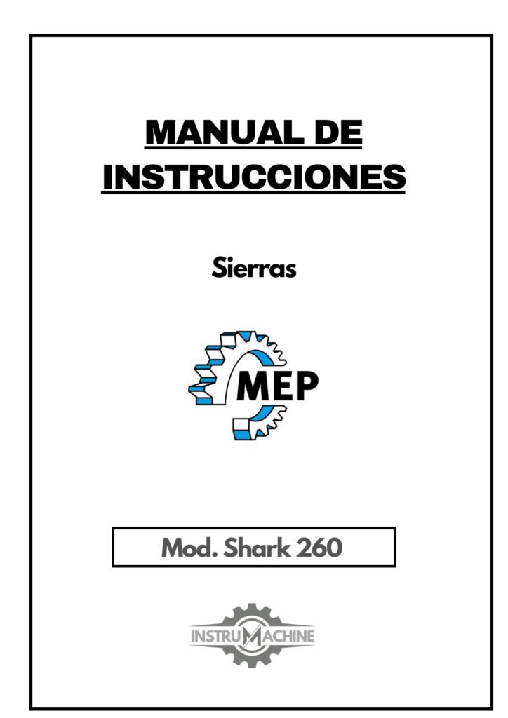 Portada Manual Sierra MEP Shark 260