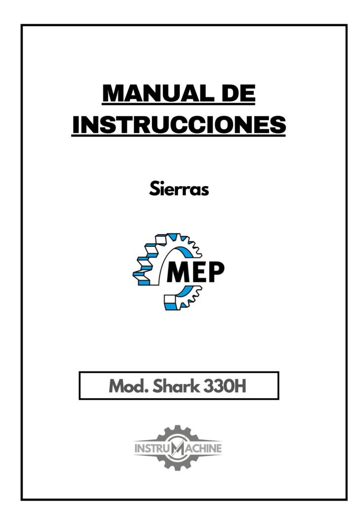 Portada Manual Sierra MEP Shark 330H