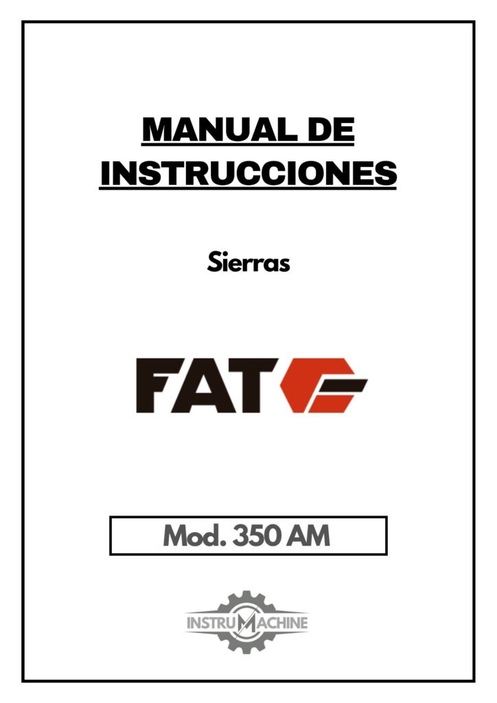 Portada Manual Sierra FAT-BIANCO 350 AM
