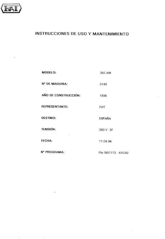 Manual Sierra FAT-BIANCO 350 AM