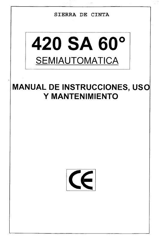 Manual Sierra FAT-BIANCO 420 SA