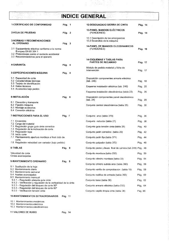 Manual Sierra FAT-BIANCO 420 SA