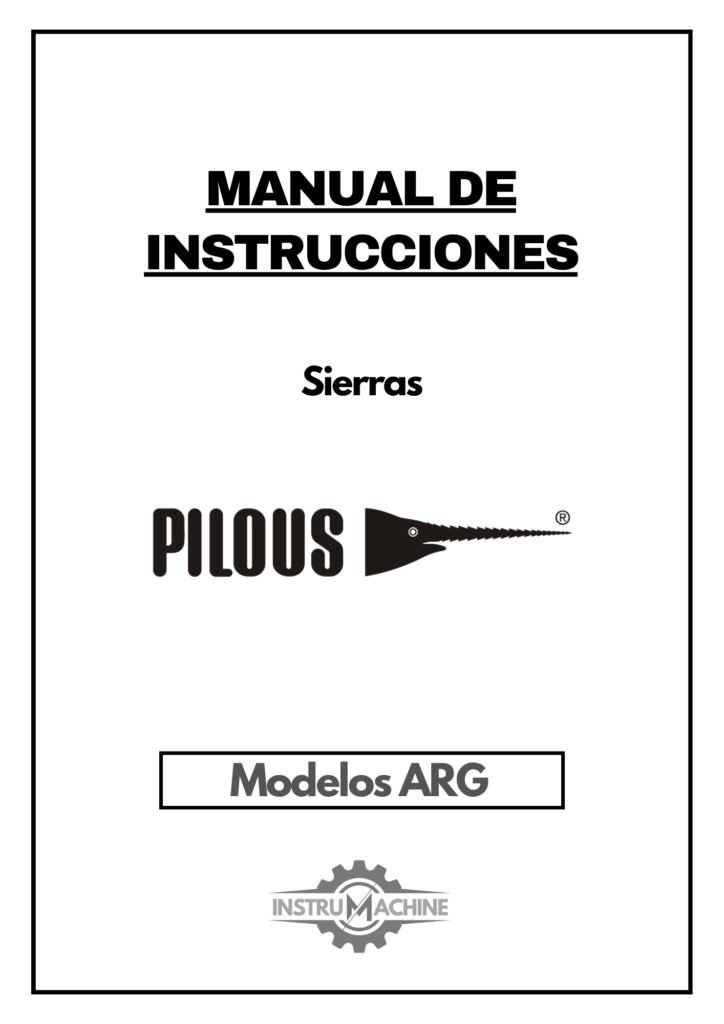 Portada Manual Sierra PILOUS Modelos ARG