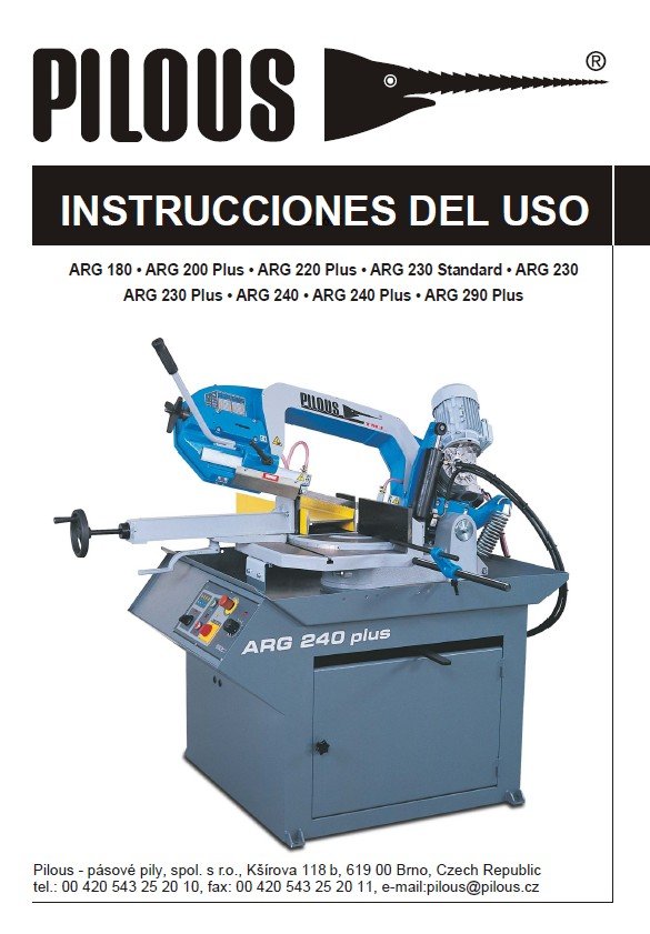 Manual Sierra PILOUS Modelos ARG