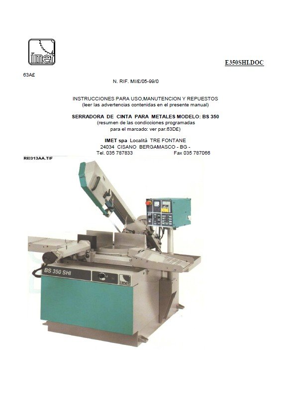 Manual Sierra IMET BS-350