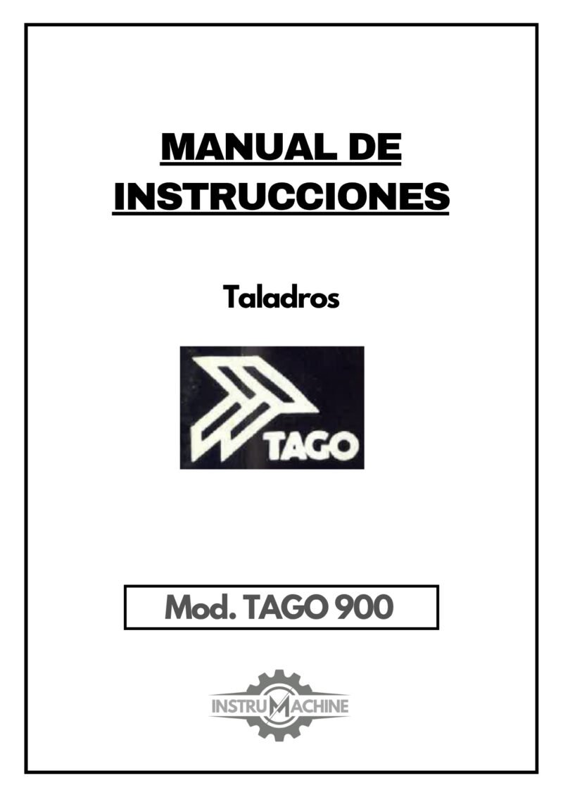 Manual Taladro TAGO TAGO 900