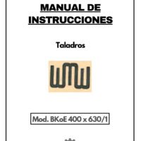 Manual Taladro WMW BKoE 400 x 630/1