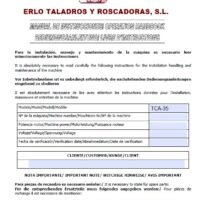 Manual Taladro ERLO TCA 35