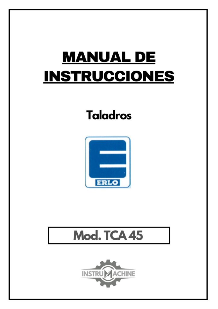 Portada Manual Taladro ERLO TCA 45