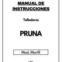 Talladora Pruna mod marfil Berga-1 Manual Talladora PRUNA Marfil