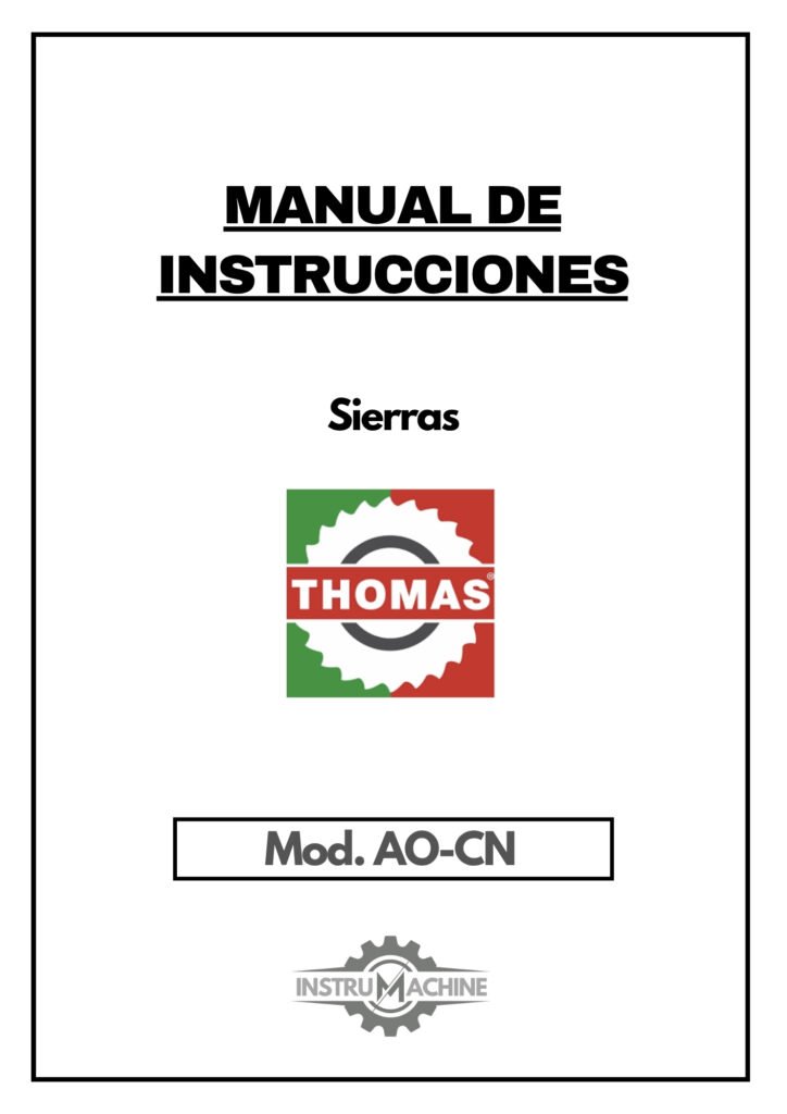 Portada Manual Sierra THOMAS AO-CN