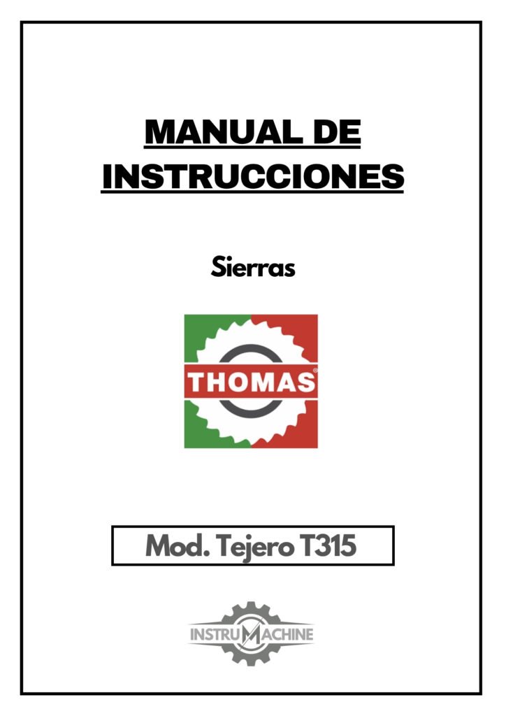 Portada Manual Sierra THOMAS Tejero T315