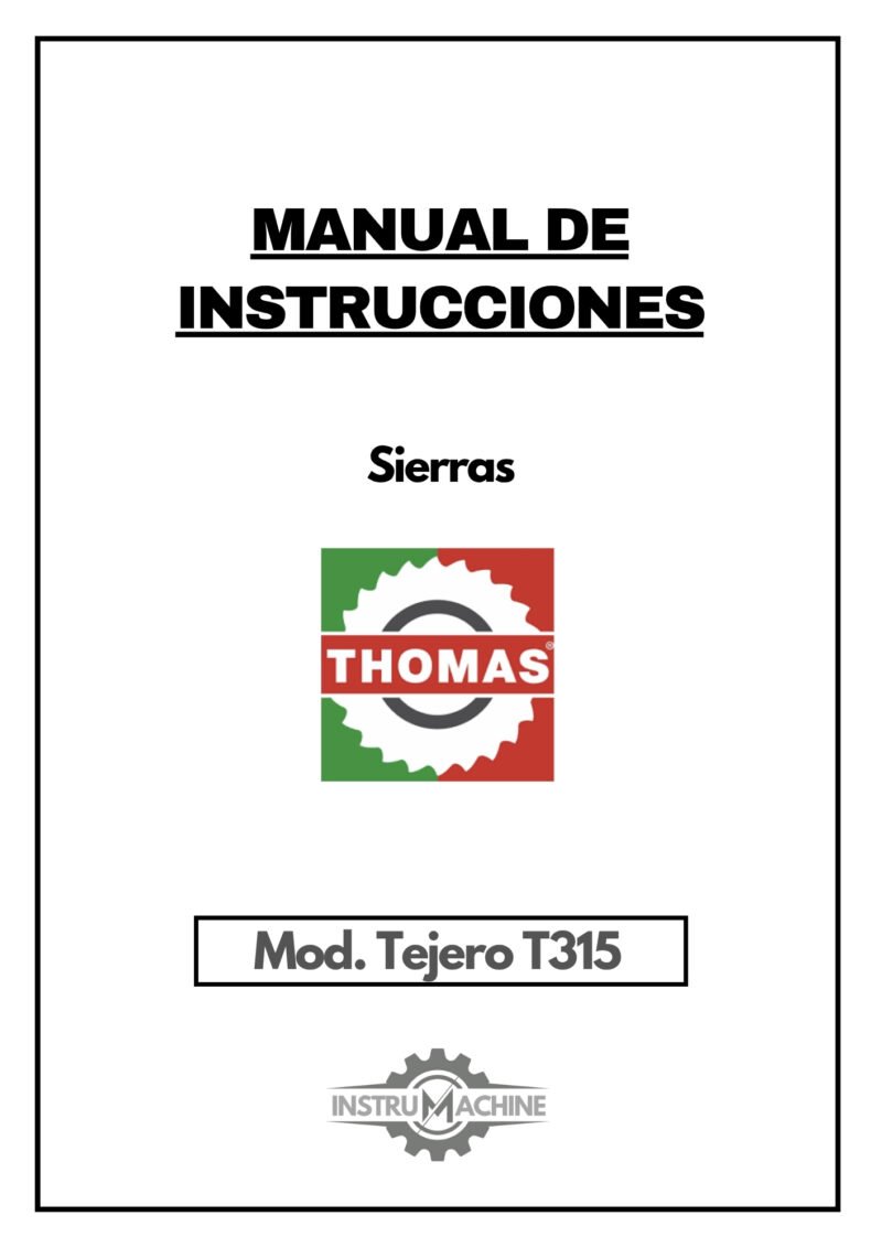 Manual Sierra THOMAS Tejero T315