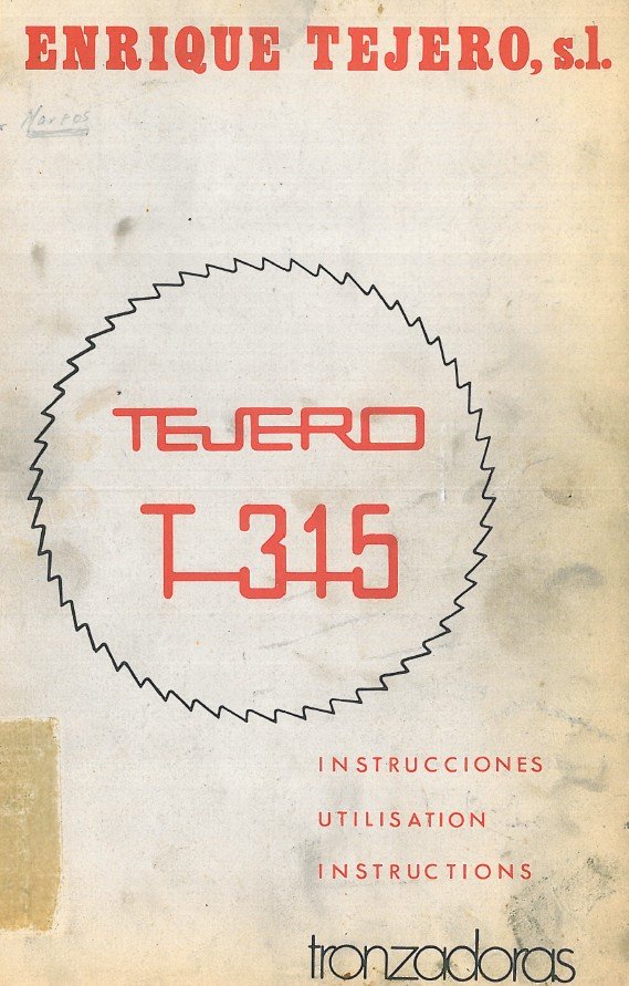 Manual Sierra THOMAS Tejero T315