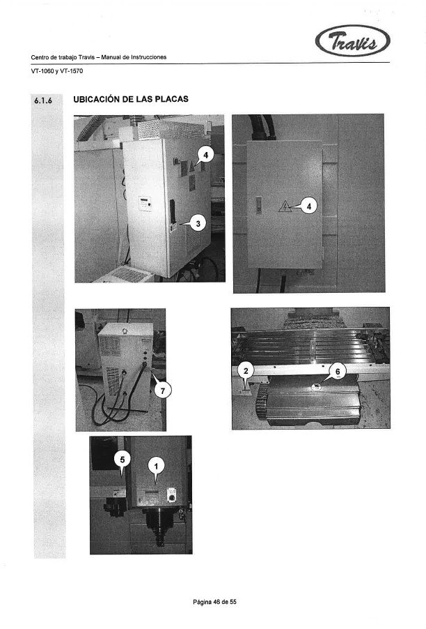 Travis mod. VT-1060 VT-1570-3 Manual de instrucciones Centro de Mecanizado TRAVIS VT-1570