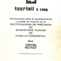Txurtxil mod. NB-3 Manual de instrucciones TXURTXIL NB | Rectificadora