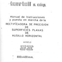 Manual de instrucciones TXURTXIL NX | Rectificadora