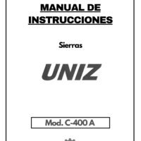 Manual Sierra UNIZ C-400 A