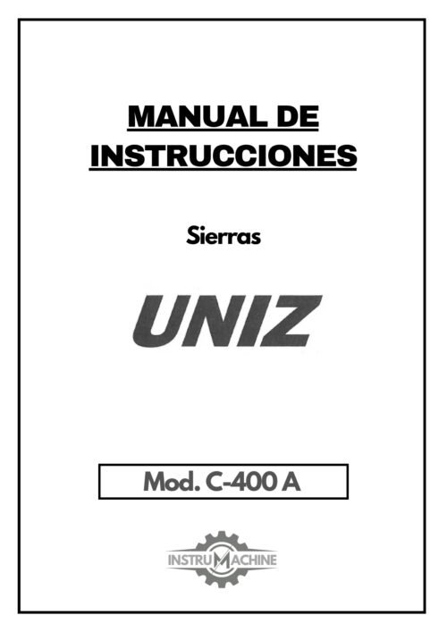 Manual Sierra UNIZ C-400 A