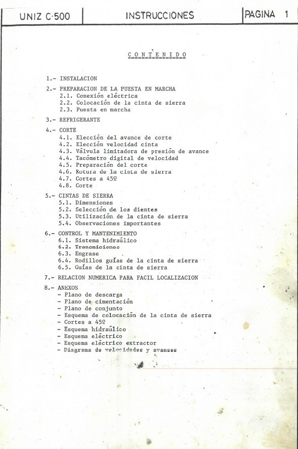 Manual Sierra UNIZ C-500