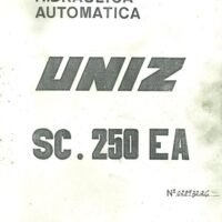 Uniz mod. SC-250EA-3 Manual Sierra UNIZ SC-250EA