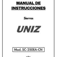 Uniz mod. SC-250EA-CN-1 Manual Sierra UNIZ SC-250EA-CN