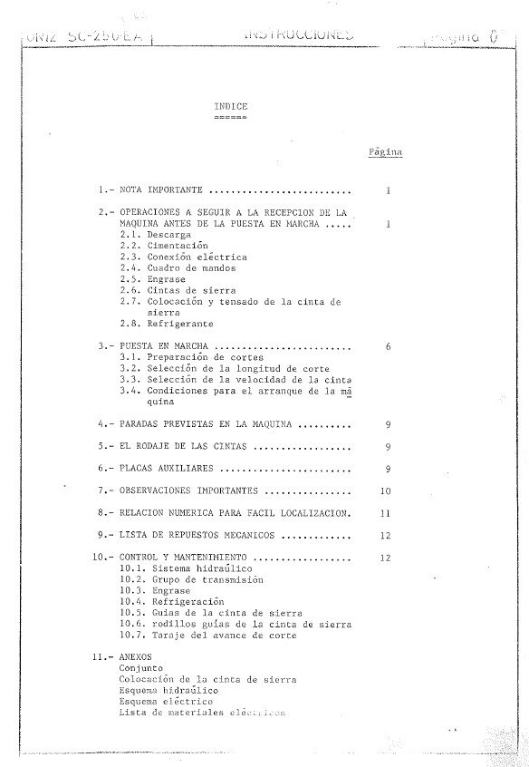 Uniz mod. SC-250EA-CN-3 Manual Sierra UNIZ SC-250EA-CN