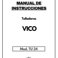 Manual Talladora VICO TU 24
