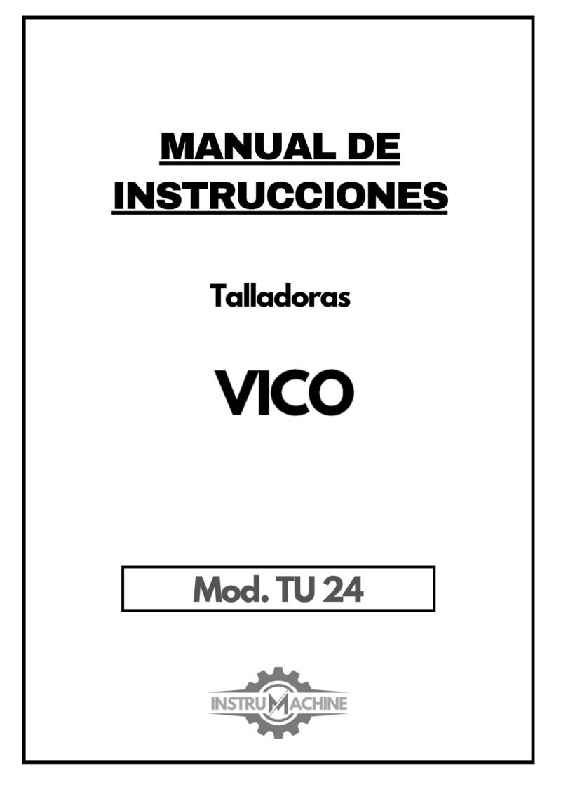 Manual Talladora VICO TU 24