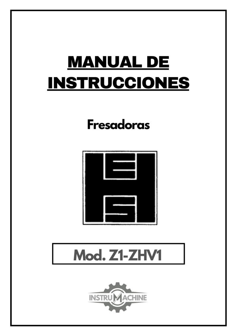 Z1-ZHV1-1 Manual de instrucciones Fresadora H. ERNAULT SOMUA Z1-ZHV1