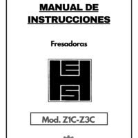 Manual de instrucciones + esquema eléctrico Fresadora H. ERNAULT SOMUA Z1C-Z3C