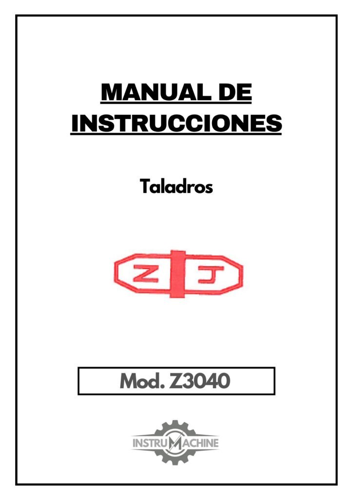 Portada Manual Taladro ZJ Z3040