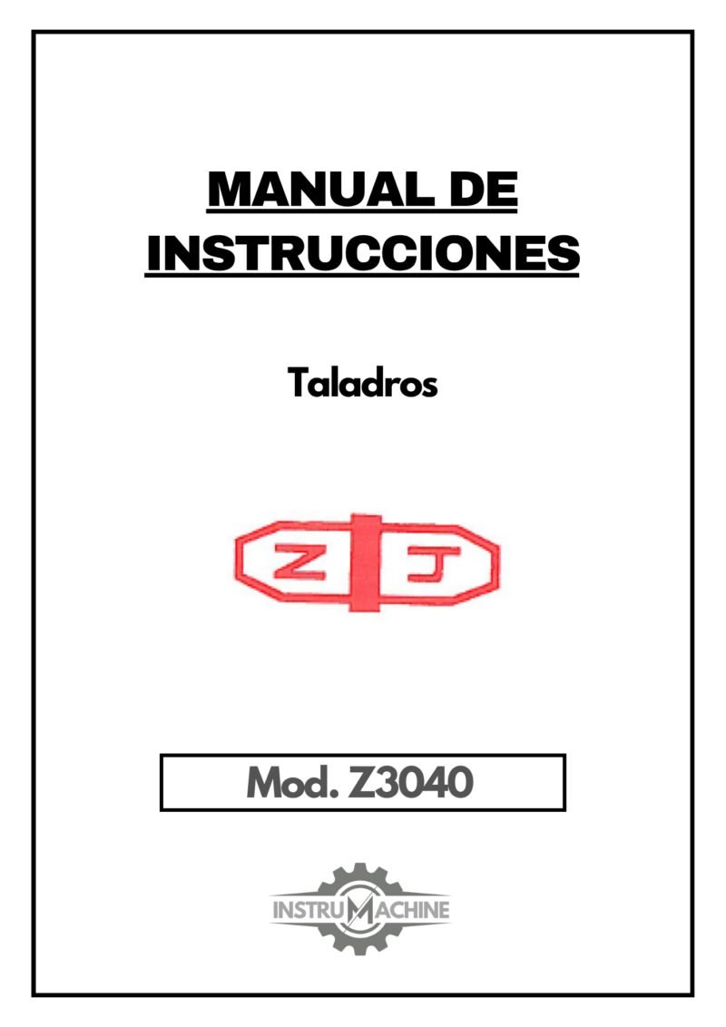 Manual Taladro ZJ Z3040