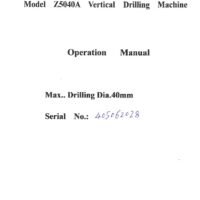 Manual Taladro FORTEX Z5040A