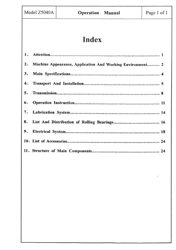 Manual Taladro FORTEX Z5040A