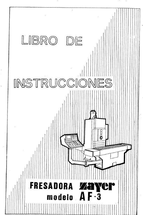 Manual de instrucciones Fresadora ZAYER AF-3