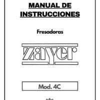 Zayer 4C-1 Manual de instrucciones Fresadora ZAYER 4C