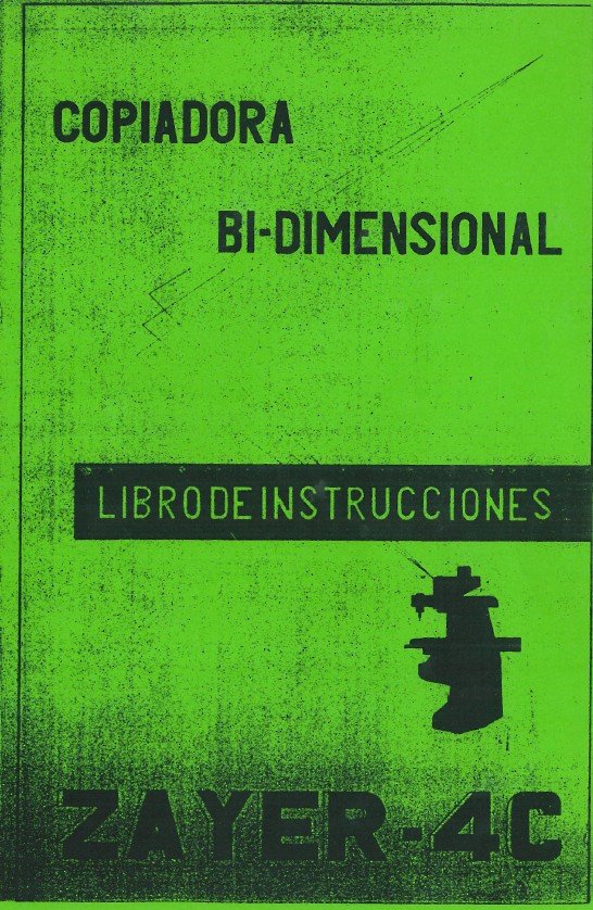 Zayer 4C-2 Manual de instrucciones Fresadora ZAYER 4C
