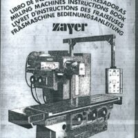 Manual de instrucciones Fresadora ZAYER AF 77