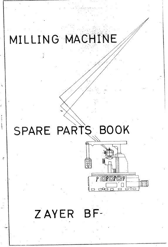 Despieces y cabezal Fresadora ZAYER BF
