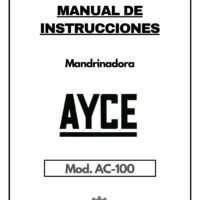 Manual de instrucciones Mandrinadora AYCE AC 100