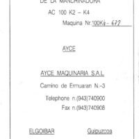 Manual de instrucciones Mandrinadora AYCE AC 100