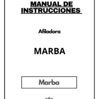Manual de instrucciones Afiladora MARBA