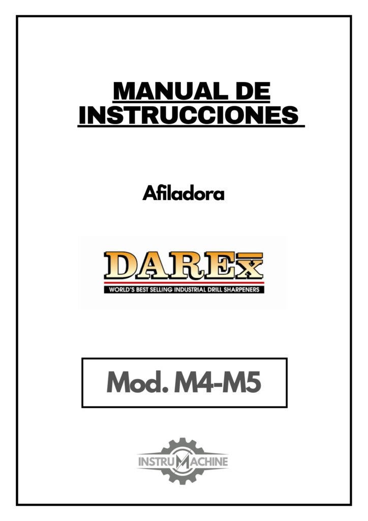 Portada Manual de instrucciones Afiladora DAREX M4-M5