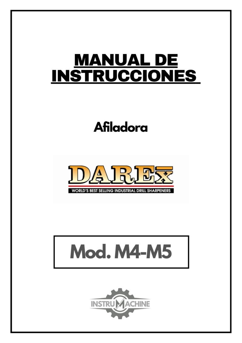 Manual de instrucciones Afiladora DAREX M4-M5