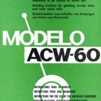 Manual de instrucciones Afiladora ANTUÑANO ACW-60