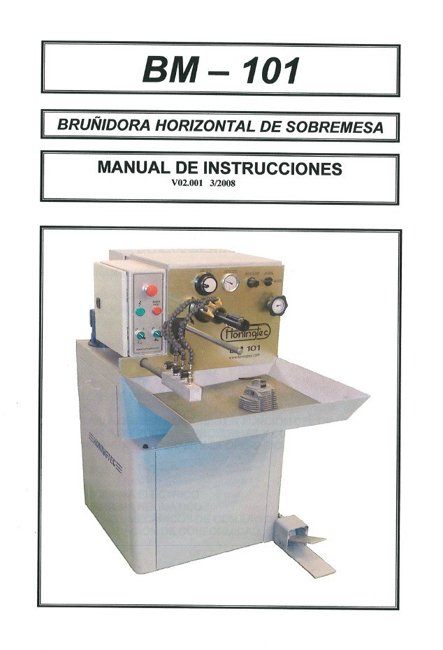 Manual de instrucciones Bruñidoras HONINGTEC BM-101