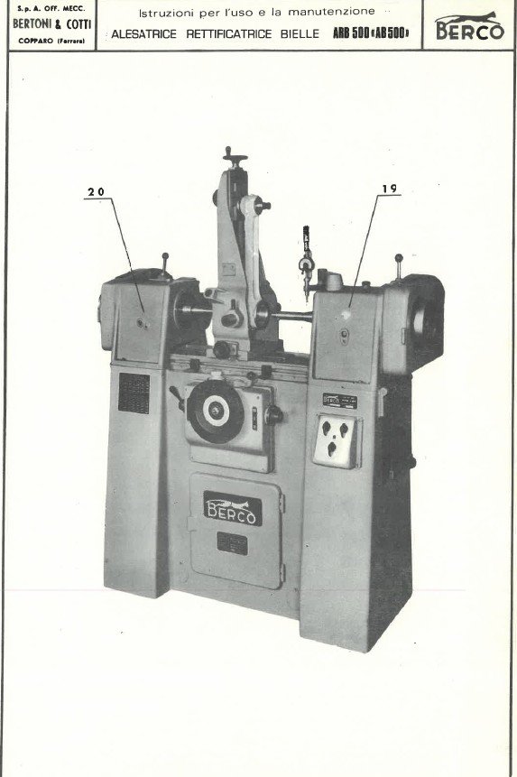 Manual de instrucciones Automoción BERCO ARB-500 Mandrinadora de bielas