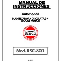 Manual de instrucciones Automoción BERCO RSC-800